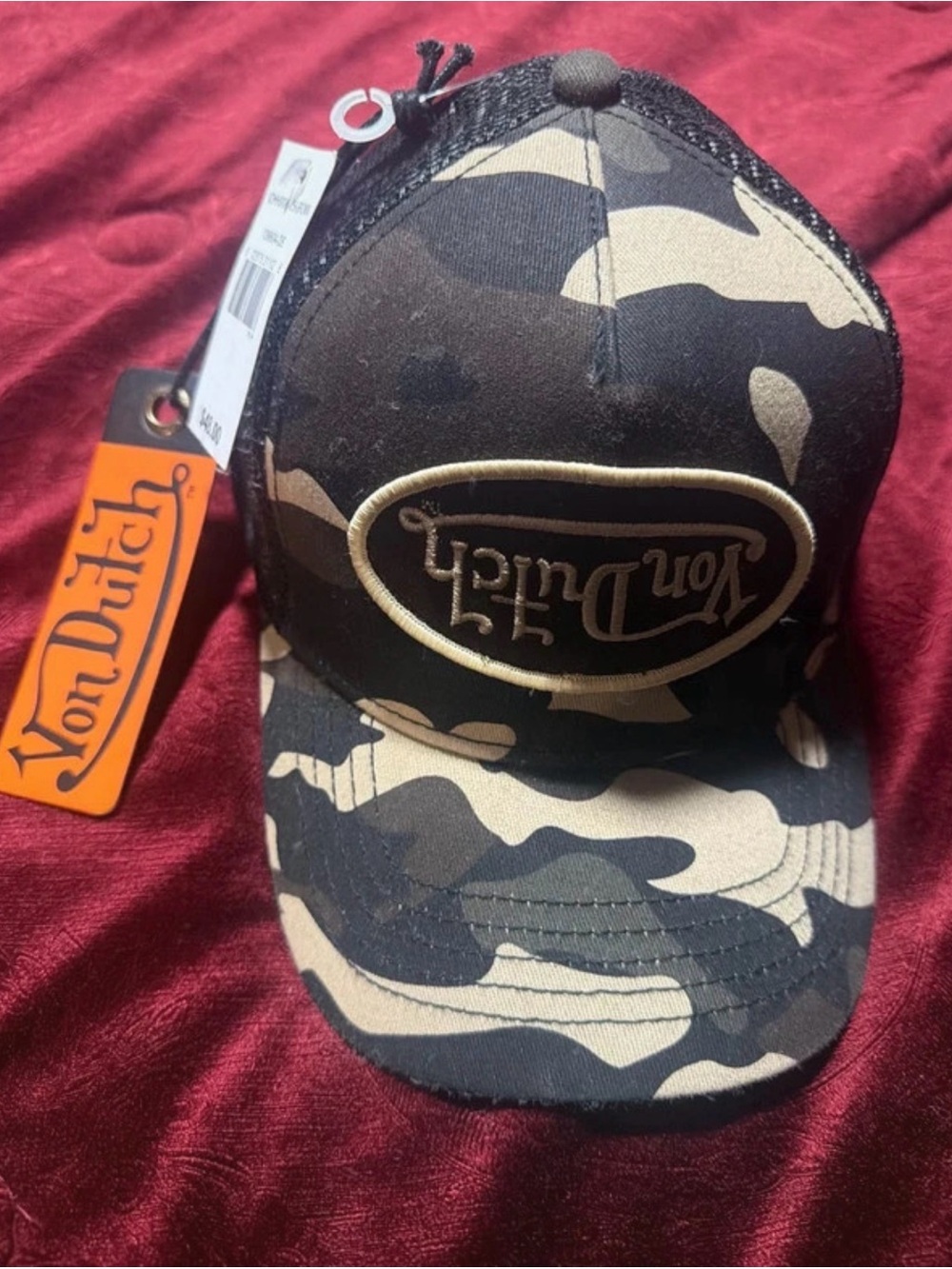 Von Dutch Men’s Camo Cap - Black & Tan